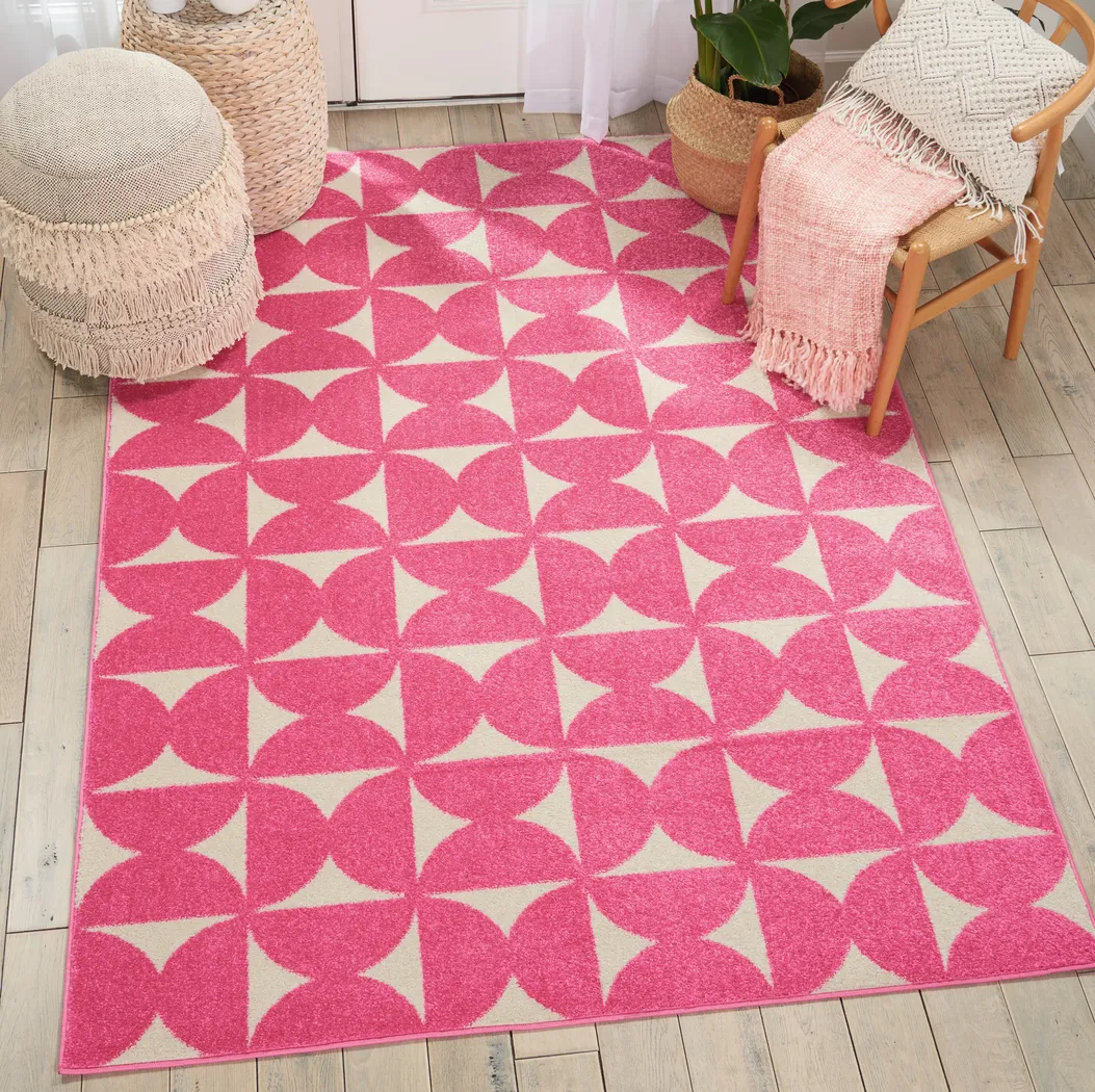 Kids Hourglass Stories Pink 4' x 6' Rug - Image 2