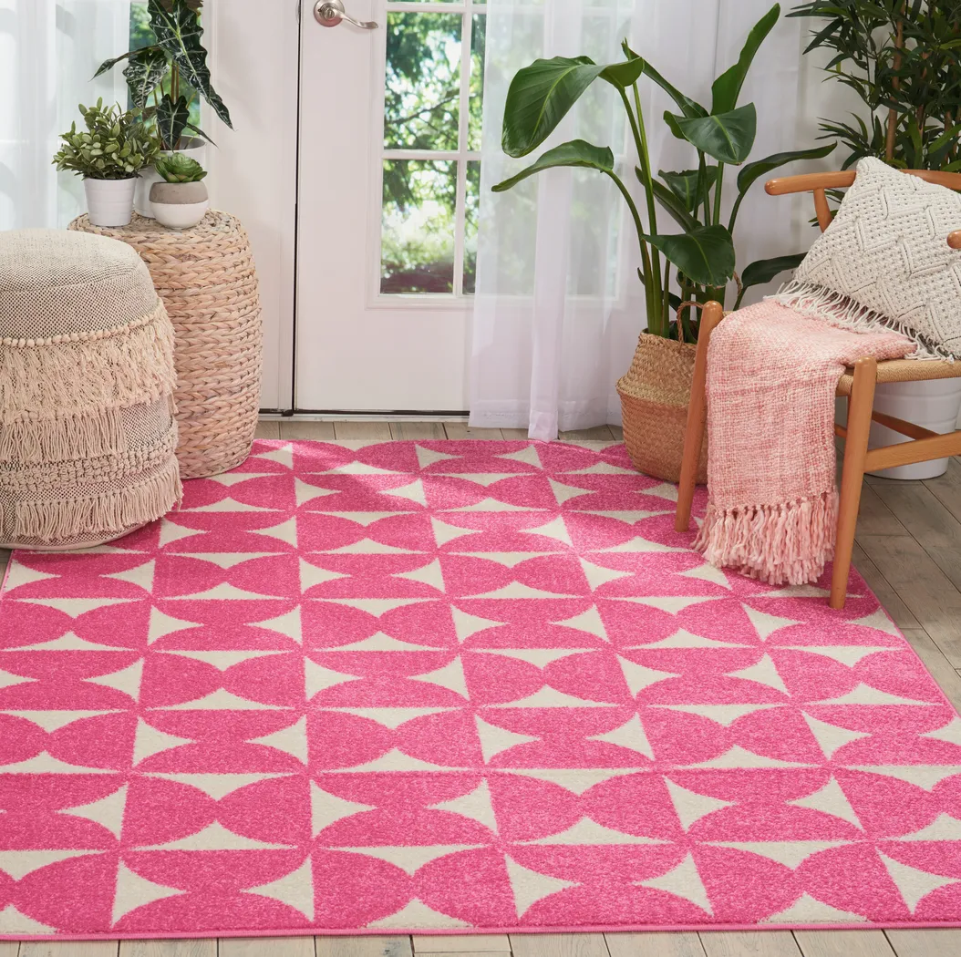 Kids Hourglass Stories Pink 4' x 6' Rug - Image 3