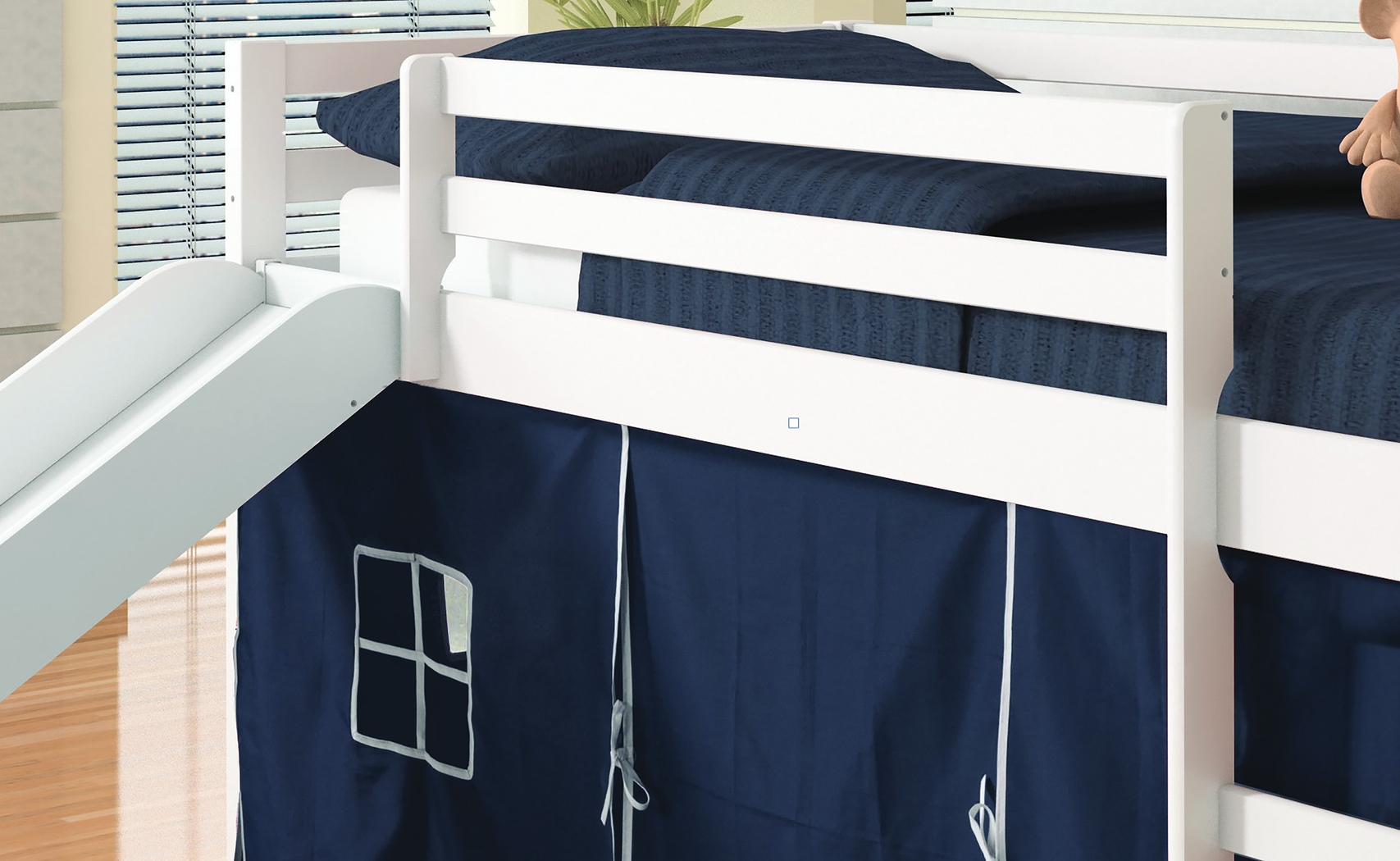 Kids Hoviespian Navy Twin Tent Loft Bed - Thumbnail - Image 4