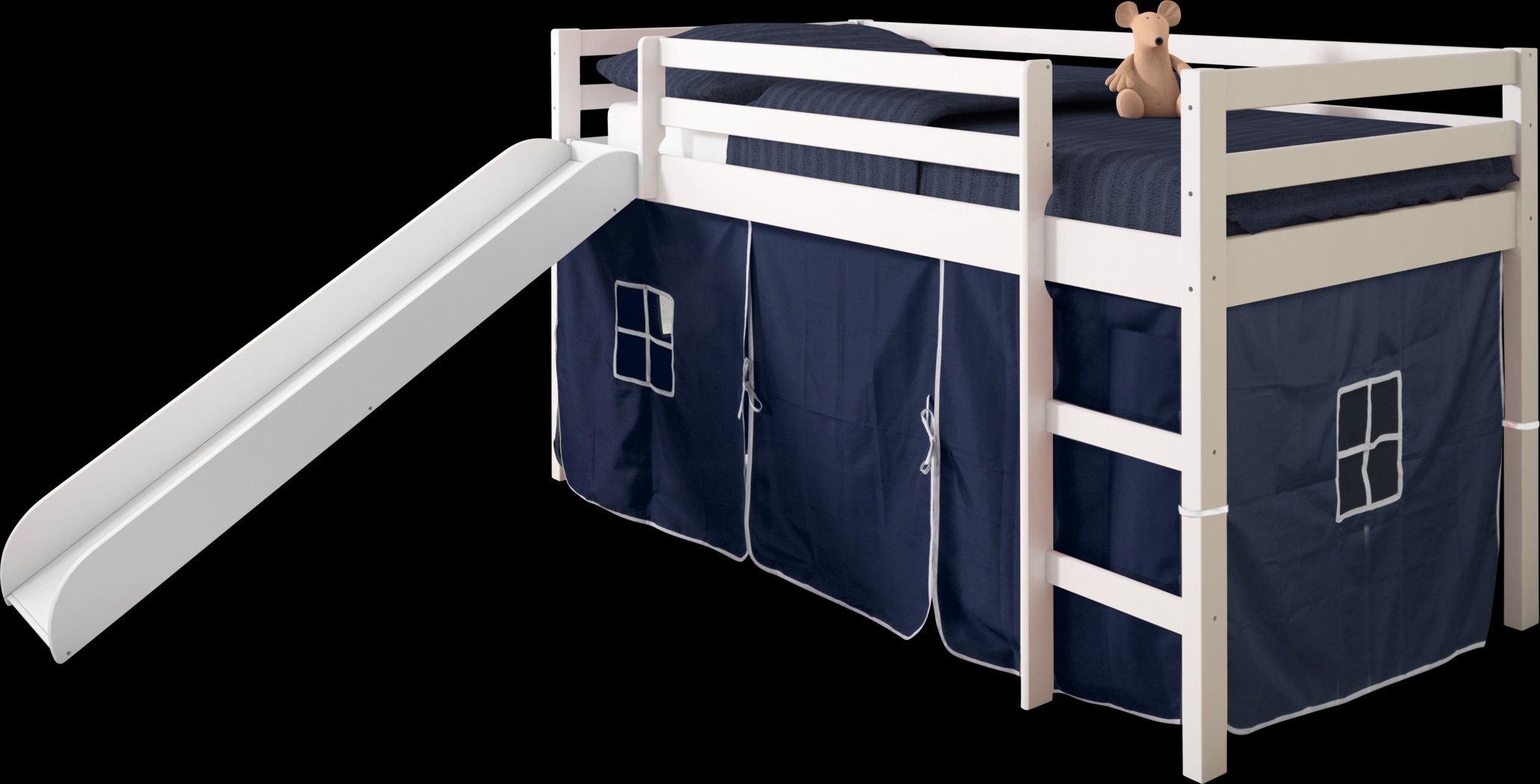 Kids Hoviespian Navy Twin Tent Loft Bed - Thumbnail - Image 1