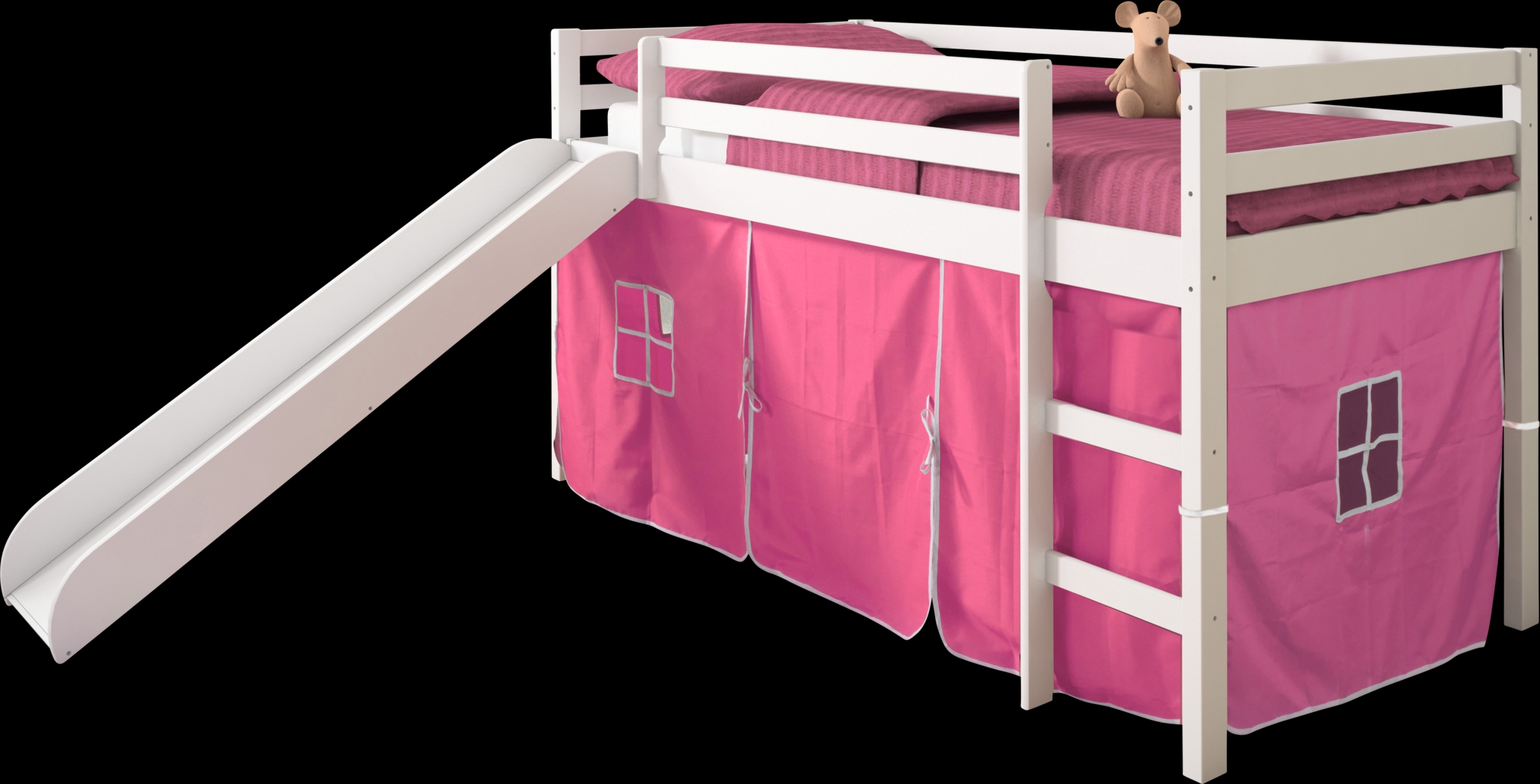 Kids Hoviespian Pink Twin Tent Loft Bed - Thumbnail - Image 1