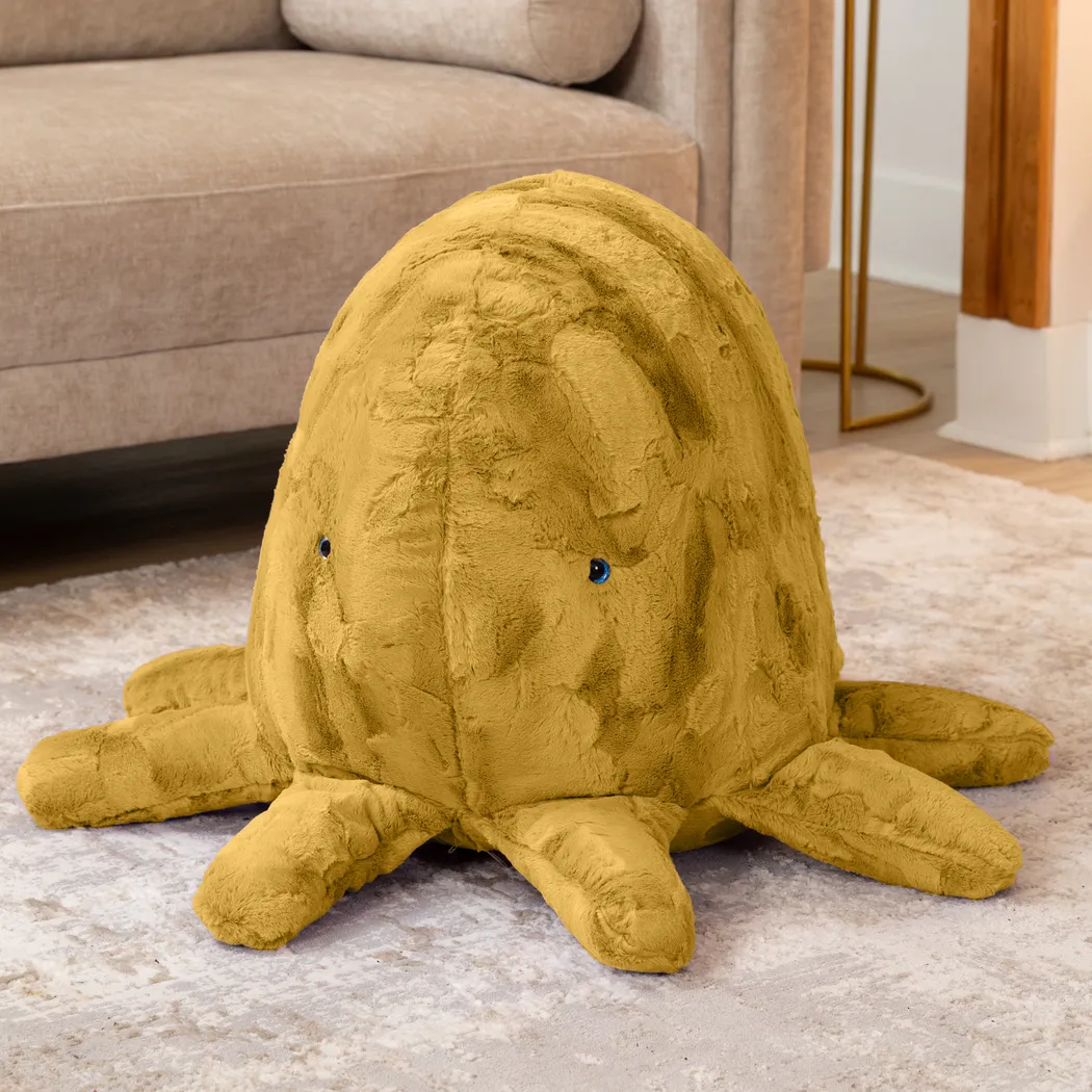 Kids Huggy the Octopus Gold Bean Bag - Thumbnail - Image 2
