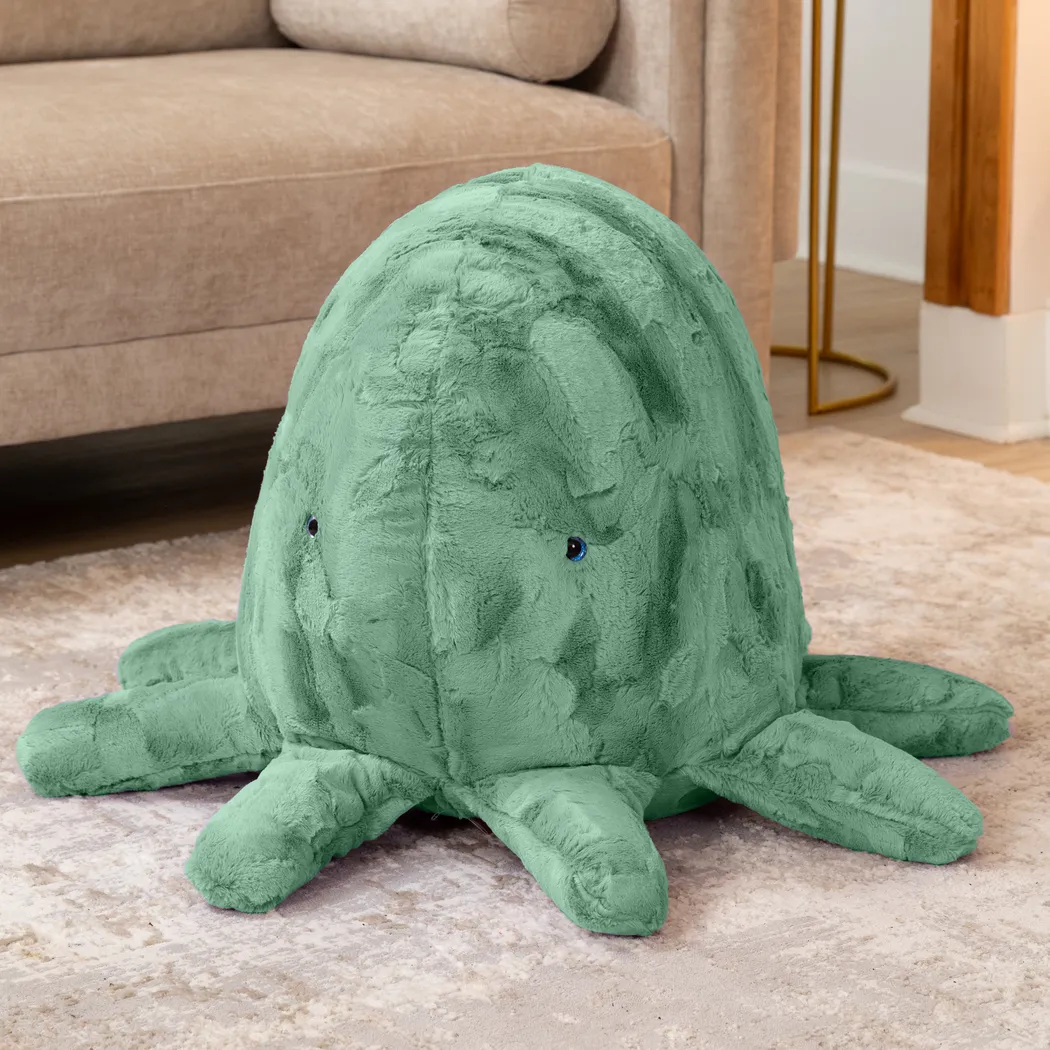 Kids Huggy the Octopus Green Bean Bag - Thumbnail - Image 2