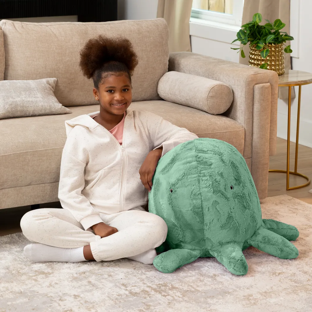 Kids Huggy the Octopus Green Bean Bag - Thumbnail - Image 4