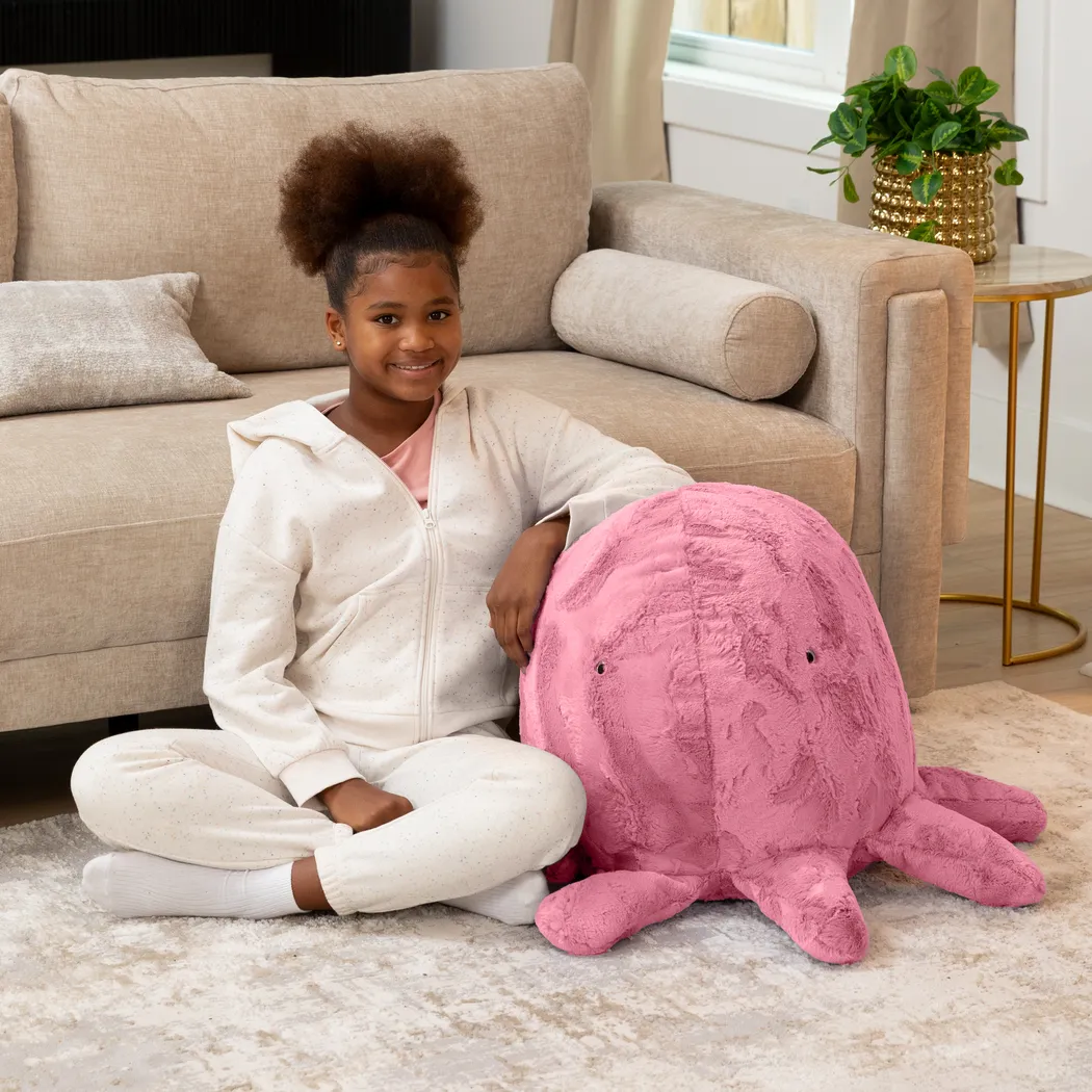 Kids Huggy the Octopus Pink Bean Bag - Thumbnail - Image 4