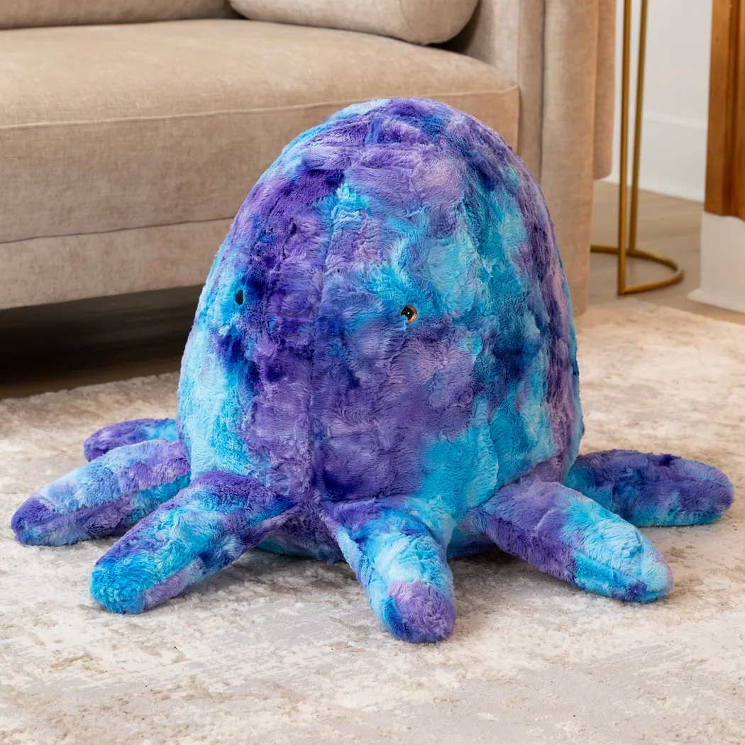 Kids Huggy the Octopus Tie-Dye Blue Bean Bag - Thumbnail - Image 2