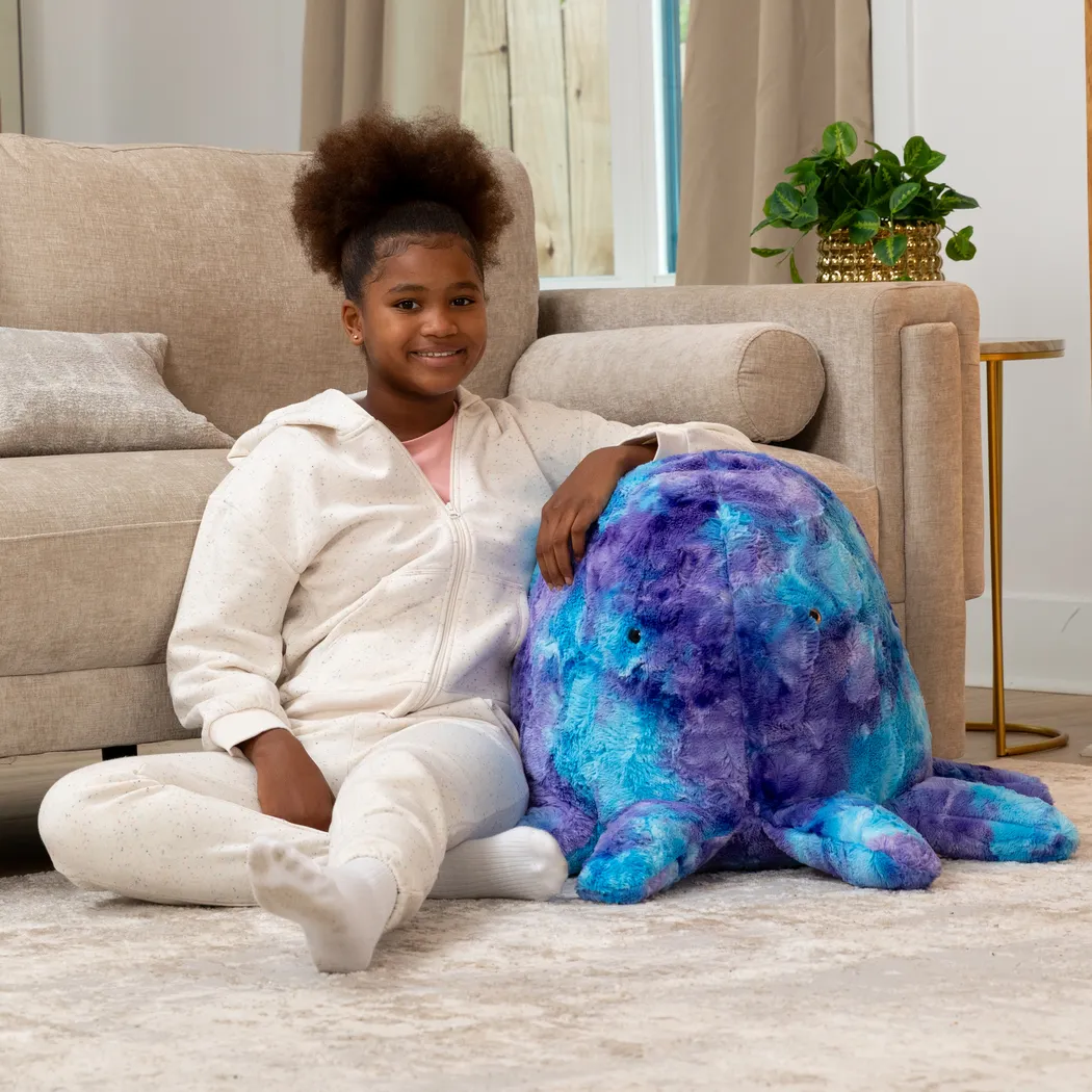 Kids Huggy the Octopus Tie-Dye Blue Bean Bag - Thumbnail - Image 3