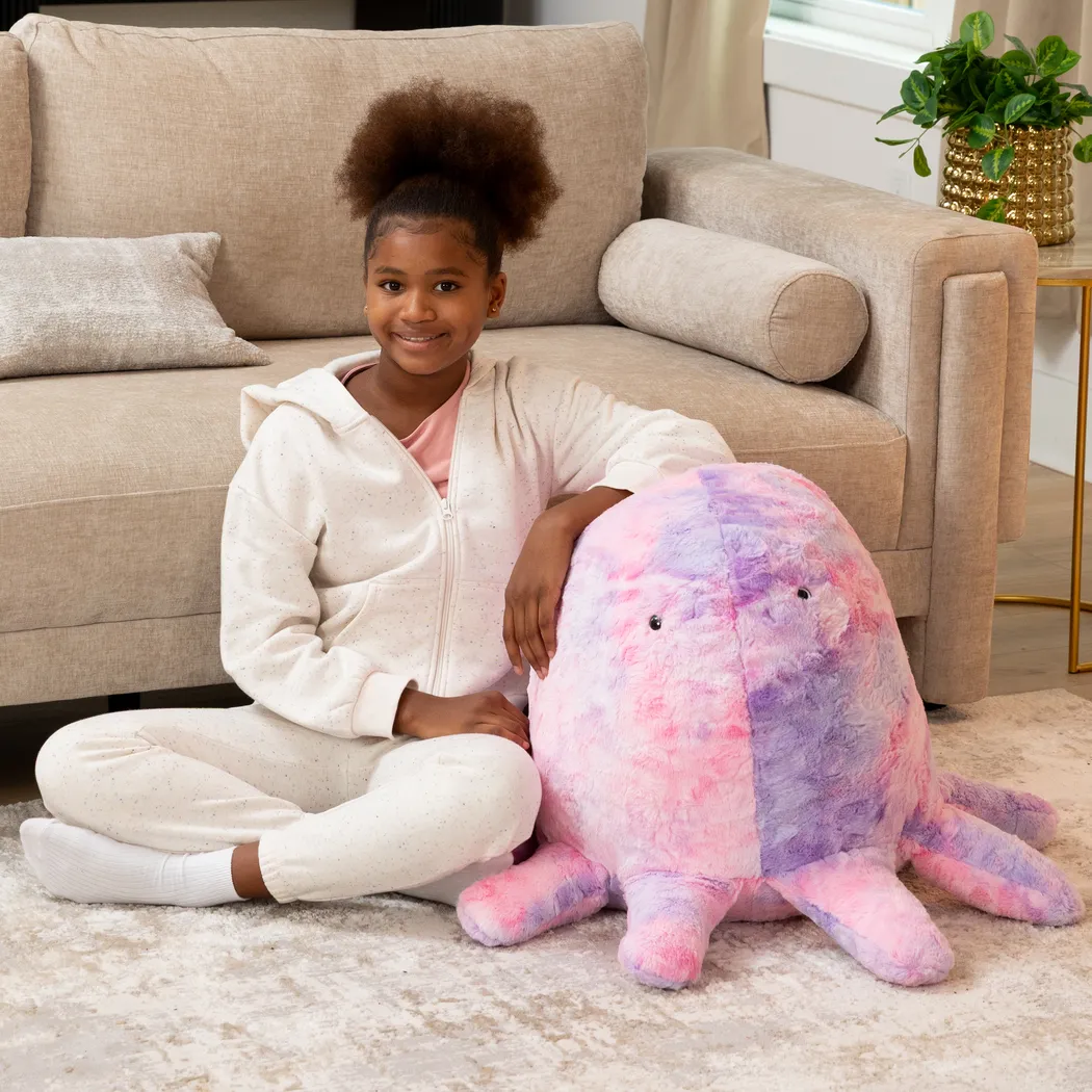 Kids Huggy the Octopus Tie-Dye Pink Bean Bag - Thumbnail - Image 4
