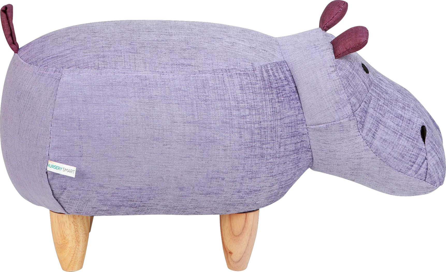 Kids Hugh the Hippo Purple Ottoman - Thumbnail - Image 3
