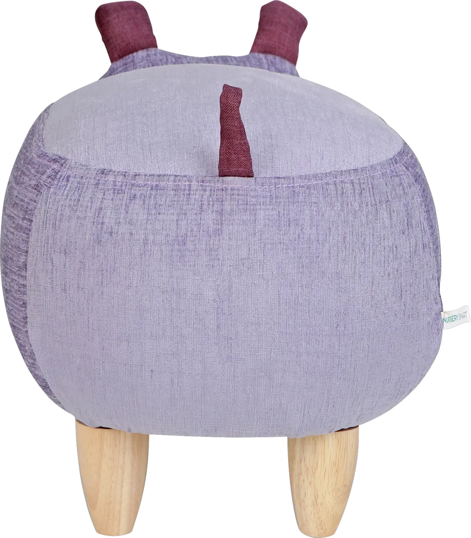 Kids Hugh the Hippo Purple Ottoman - Thumbnail - Image 4