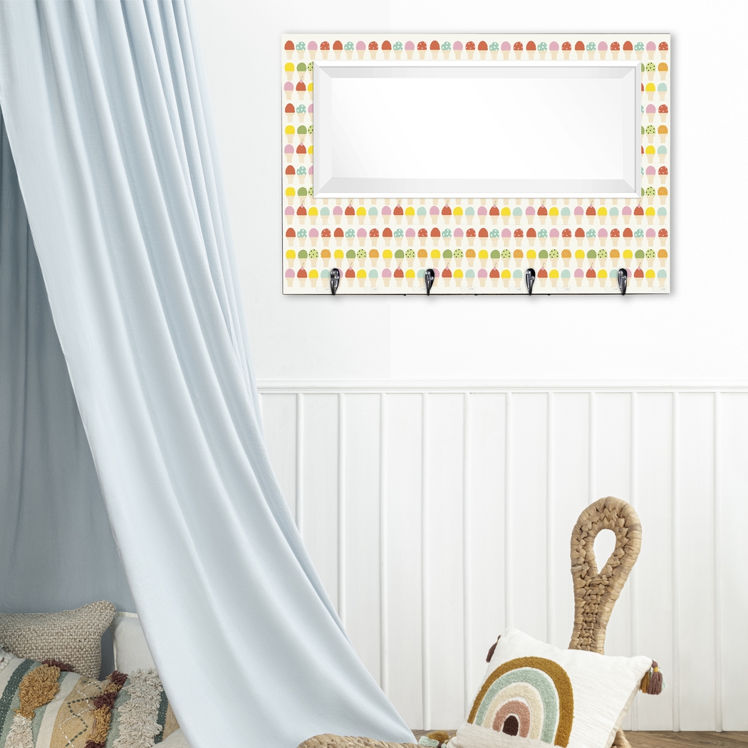 Kids Ice Cream Fun White Wall Mirror - Thumbnail - Image 3