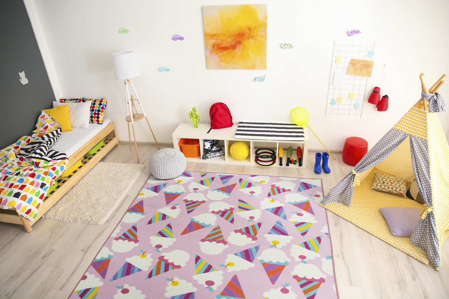 Kids Ice Cream Pop Pink 5' x 7' Rug - Thumbnail - Image 2