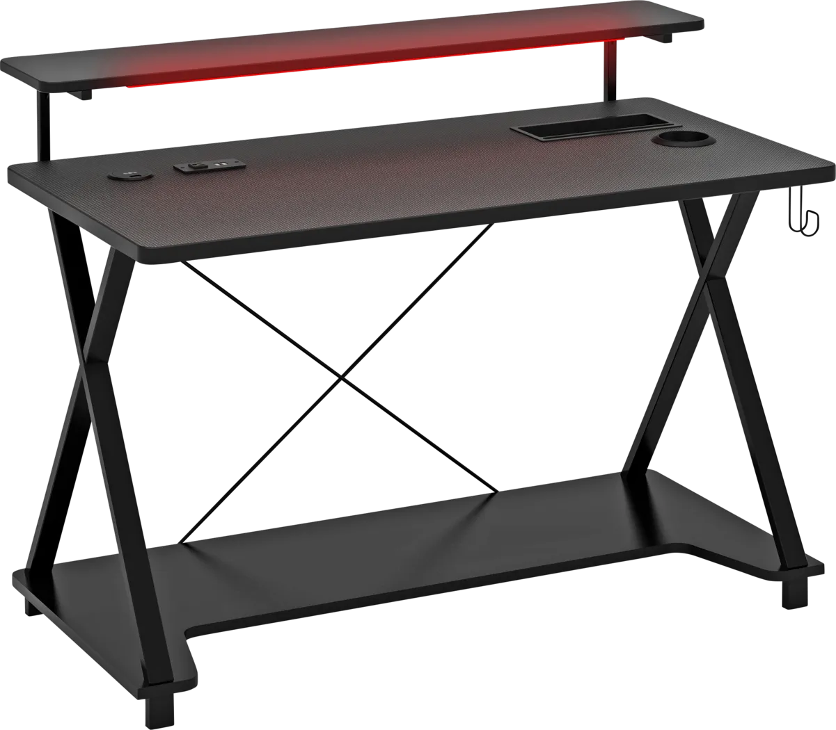 Kids Idris Black 48 In. Gaming Desk - Thumbnail - Image 1
