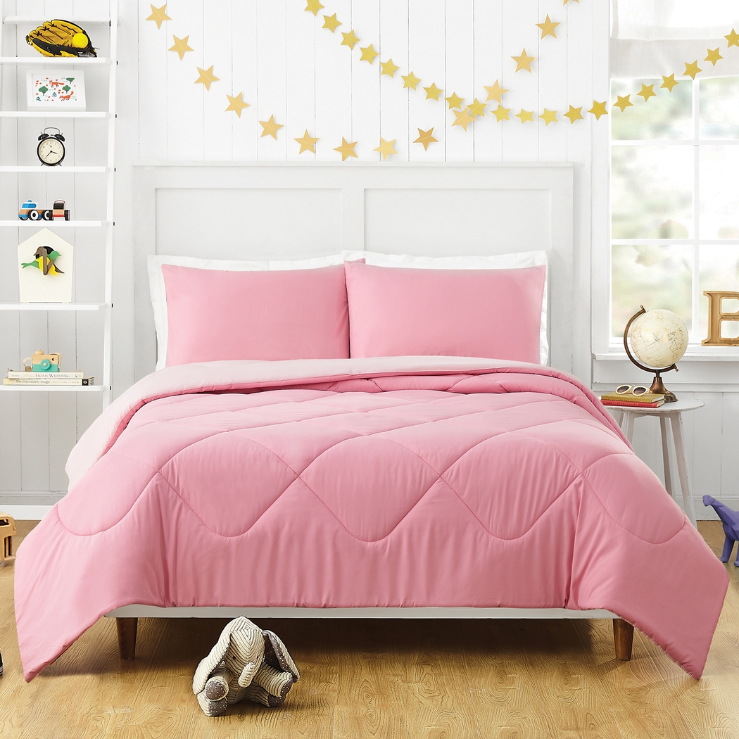 Kids Irys Pink Twin Comforter Set - Thumbnail - Image 1