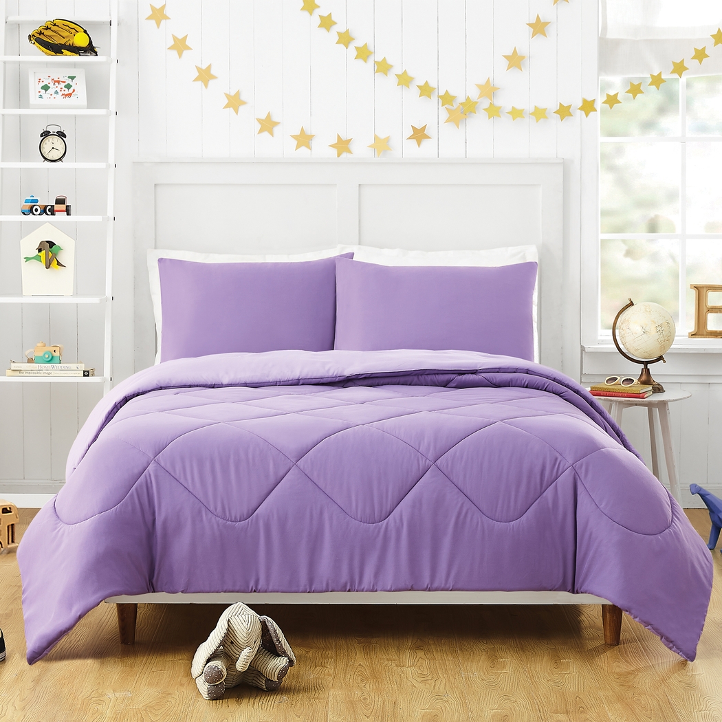 Kids Irys Purple 3 Pc Full/Queen Comforter Set - Thumbnail - Image 1