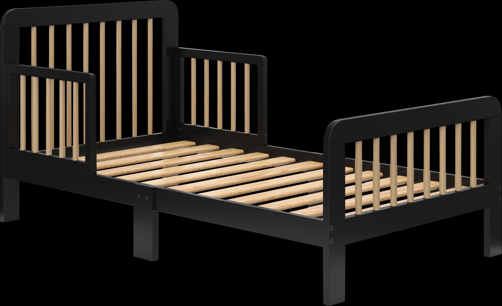 Kids Isoella Black Toddler Bed - Thumbnail - Image 4