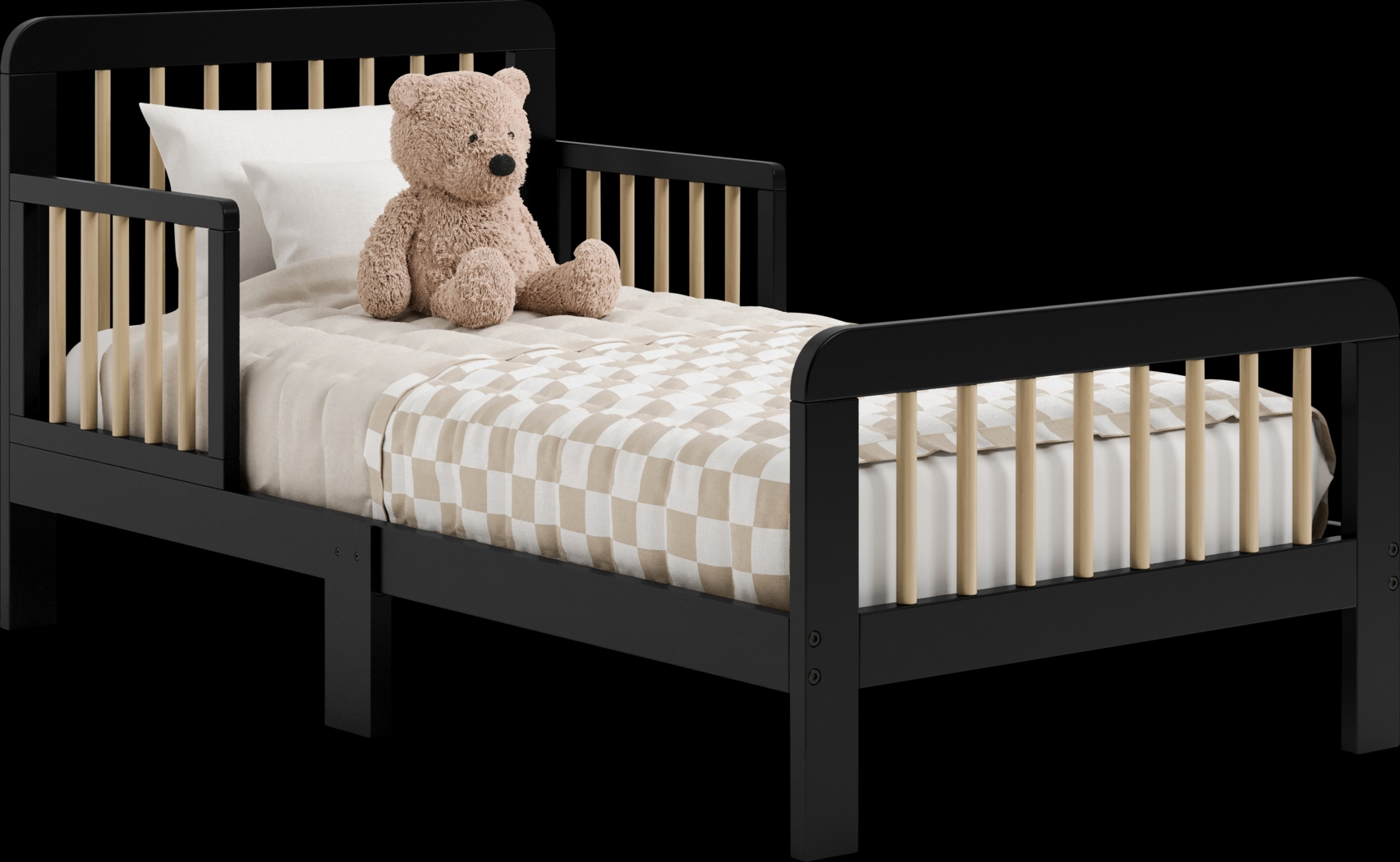 Kids Isoella Black Toddler Bed - Thumbnail - Image 7