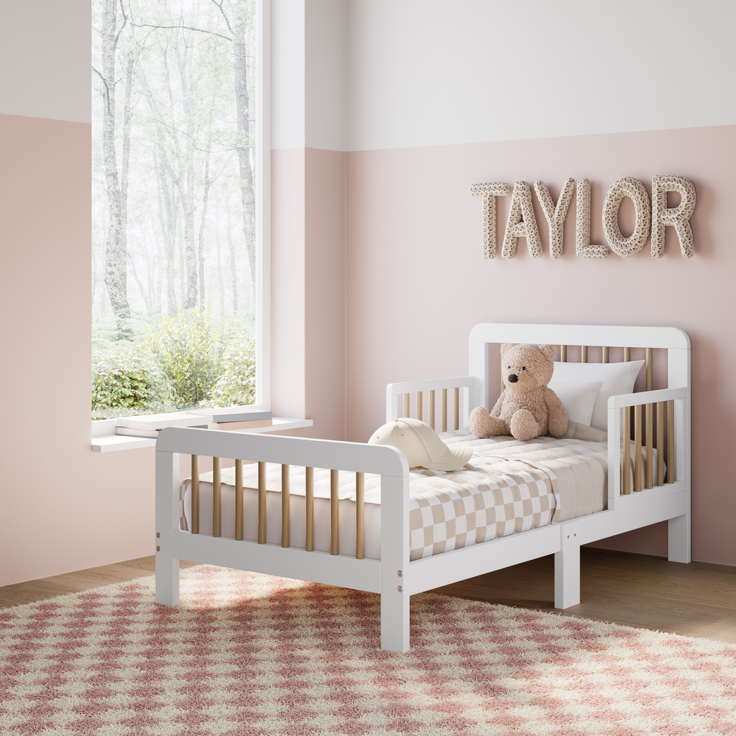 Kids Isoella White Toddler Bed - Thumbnail - Image 2