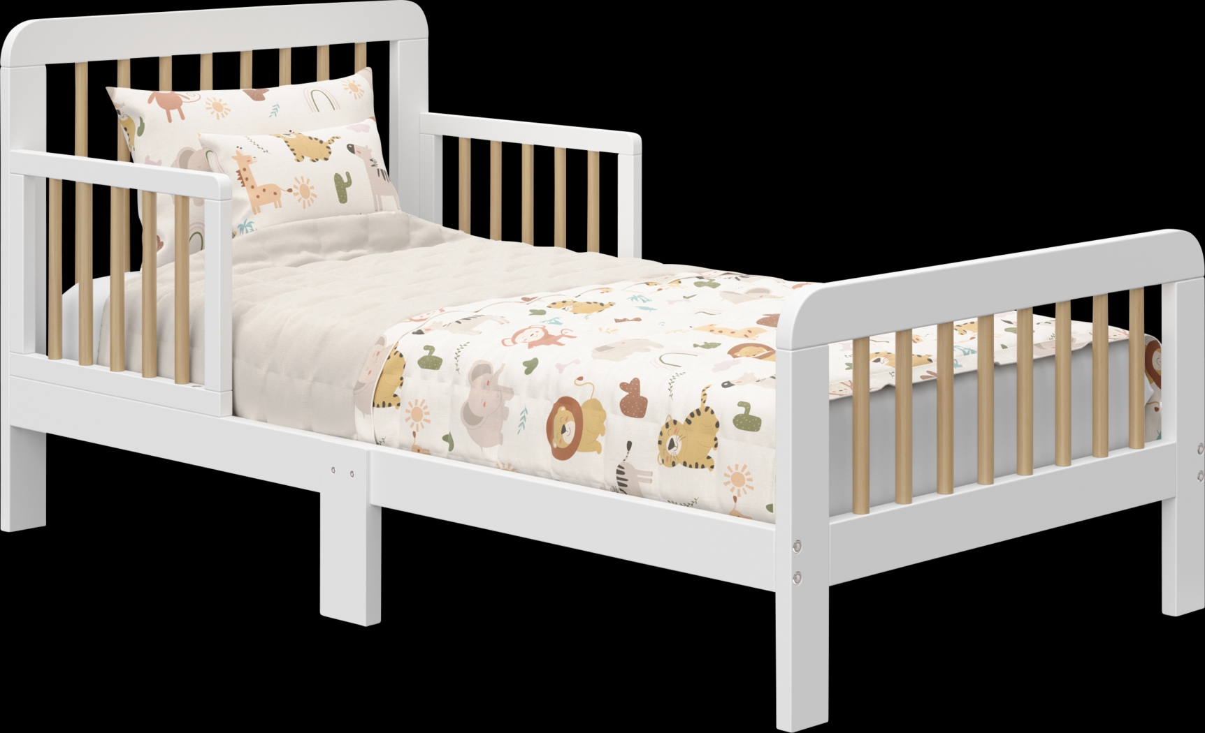 Kids Isoella White Toddler Bed - Thumbnail - Image 1
