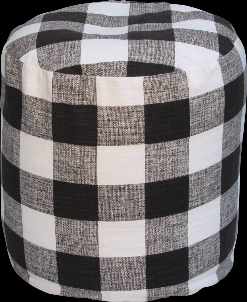 Kids Isolde Black White Small Poufette - Thumbnail - Image 1