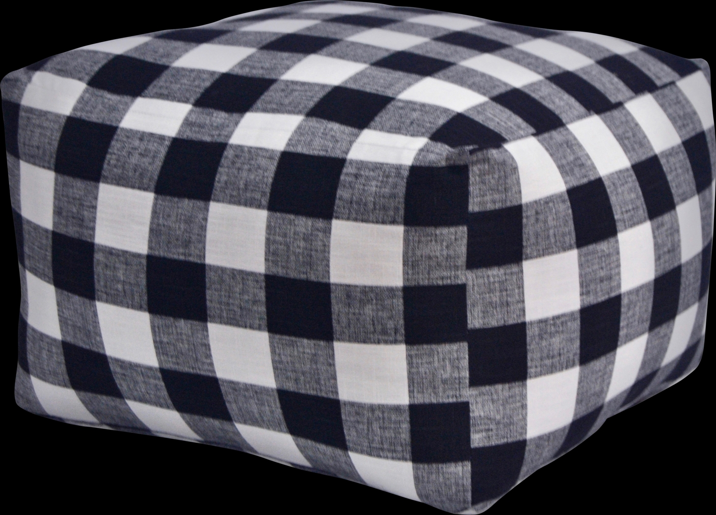 Kids Isolde Black White Square Poufette - Thumbnail - Image 1