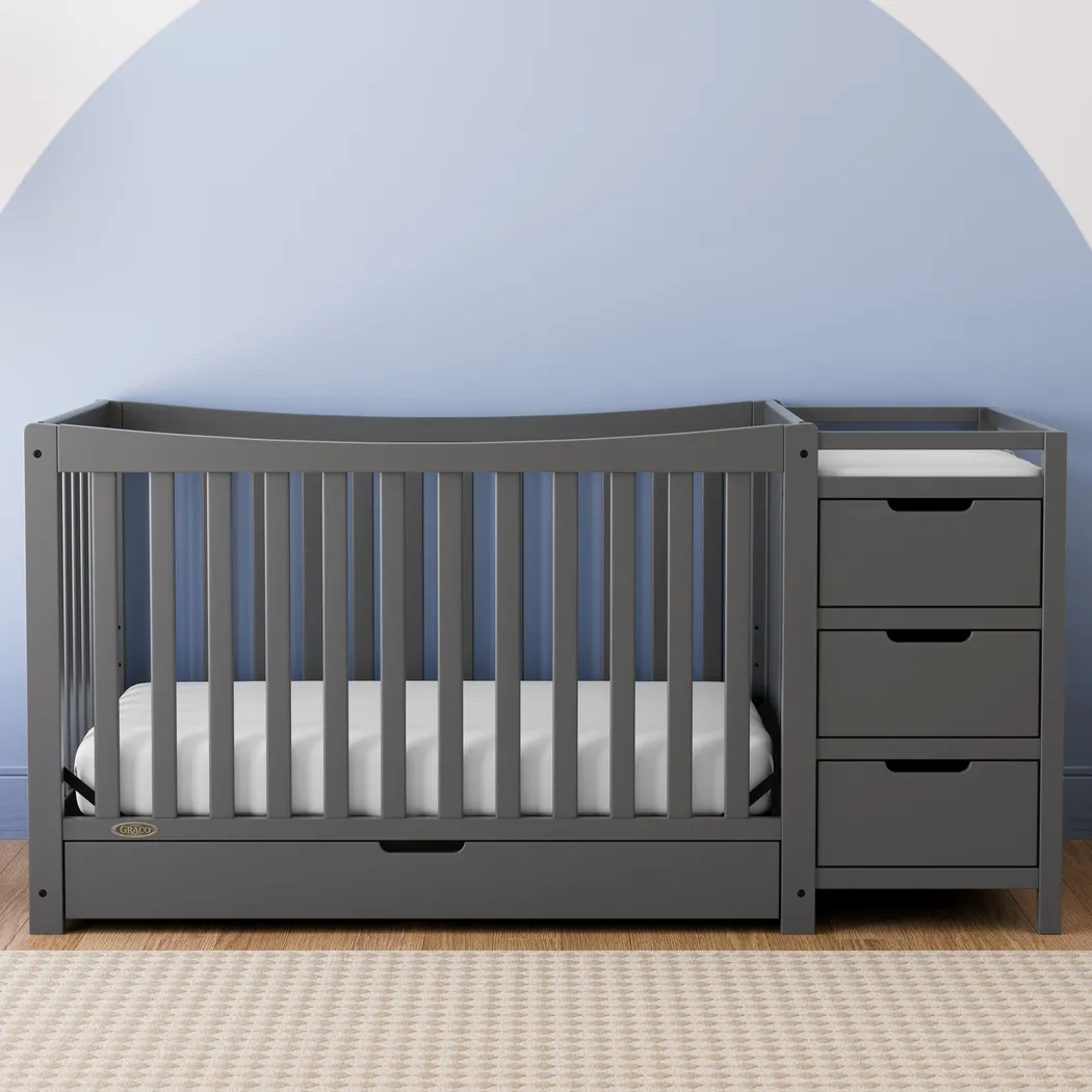 Kids Ithoria Gray Convertible Crib - Thumbnail - Image 3