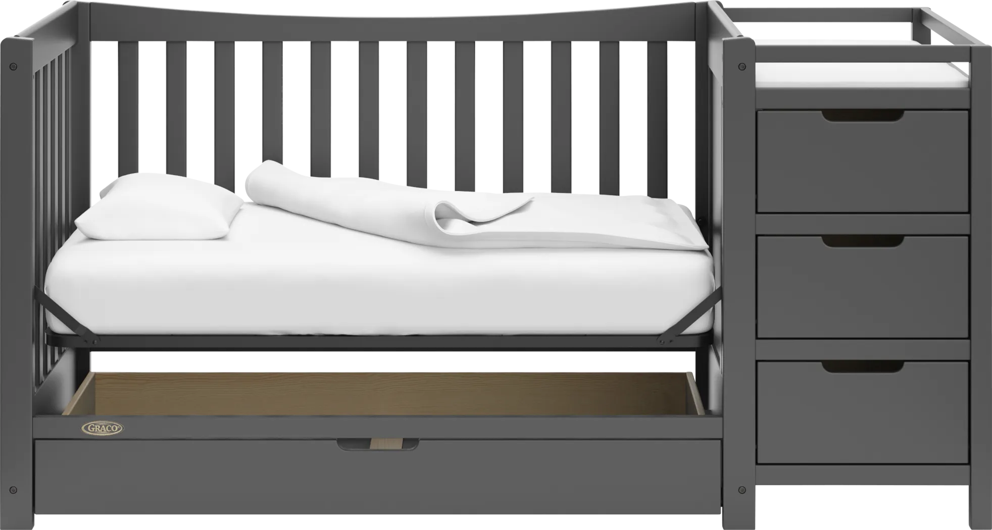 Kids Ithoria Gray Convertible Crib - Thumbnail - Image 8