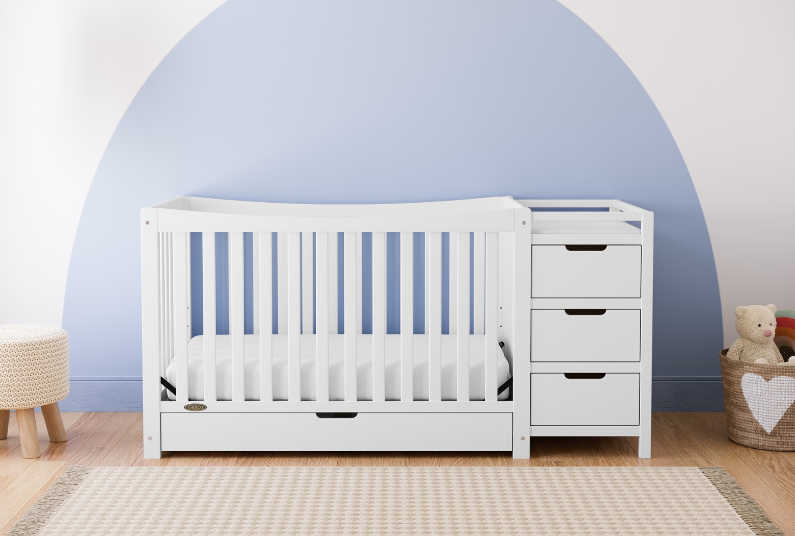 Kids Ithoria White Convertible Crib - Thumbnail - Image 2