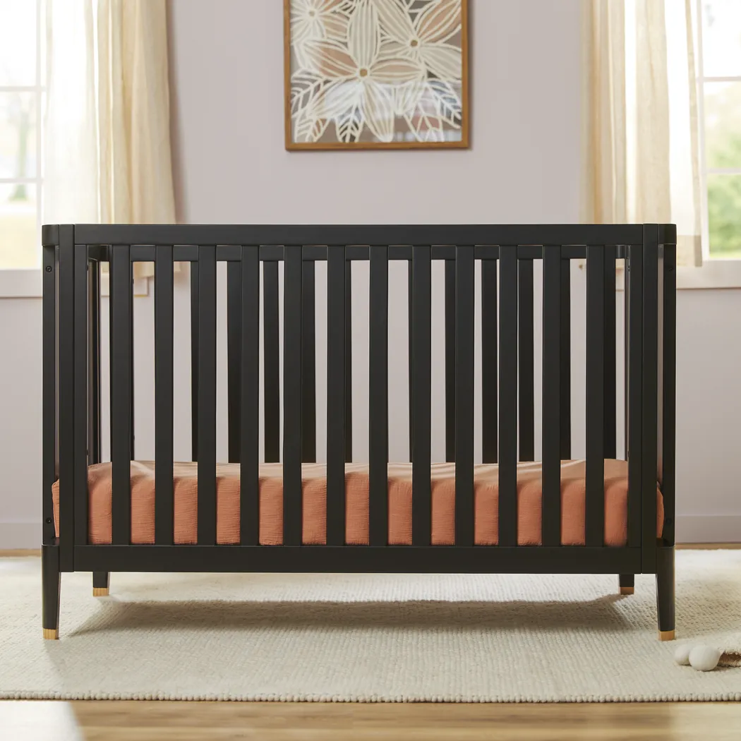 Kids Ivodu Black Convertible Crib - Thumbnail - Image 2