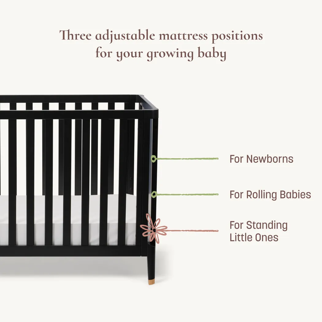 Kids Ivodu Black Convertible Crib - Thumbnail - Image 7