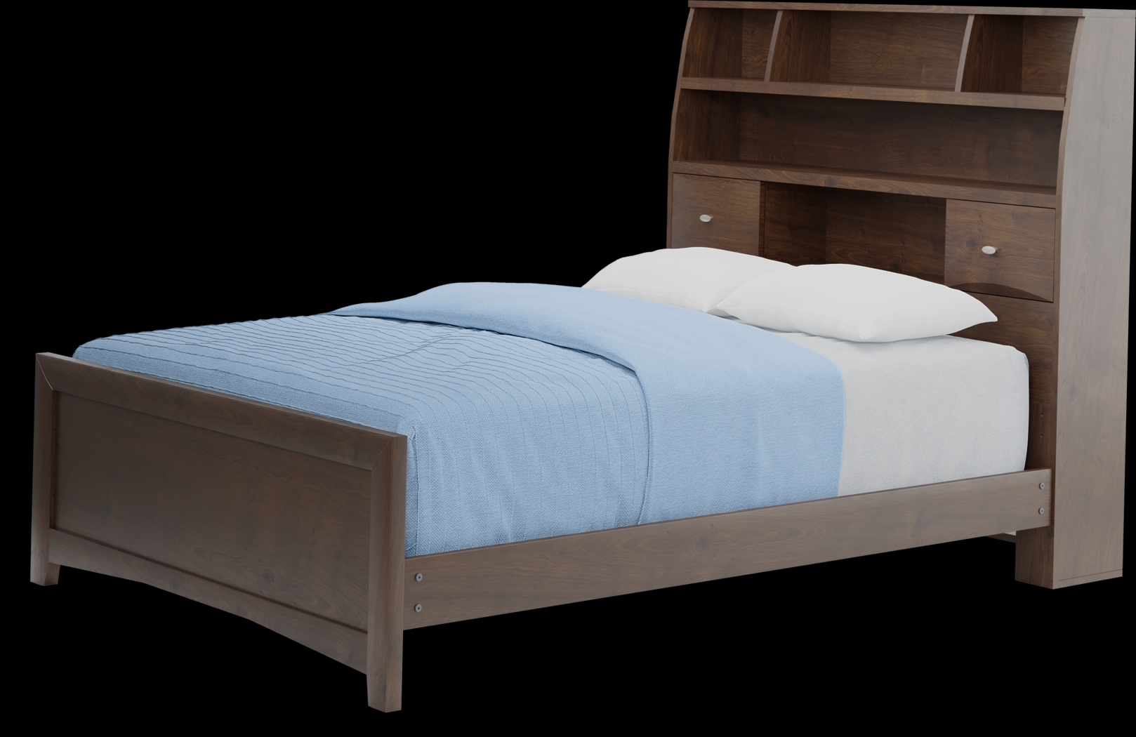 Kids Ivy League 2.0 Walnut Full Bookcase Bedroom - Thumbnail - Image 2