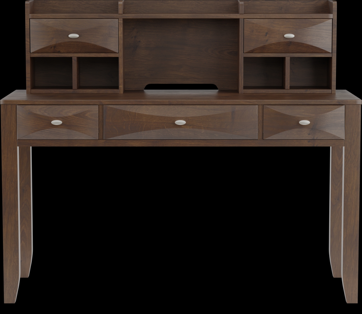 Kids Ivy League 2.0 Walnut Desk and Hutch - Thumbnail - Image 2