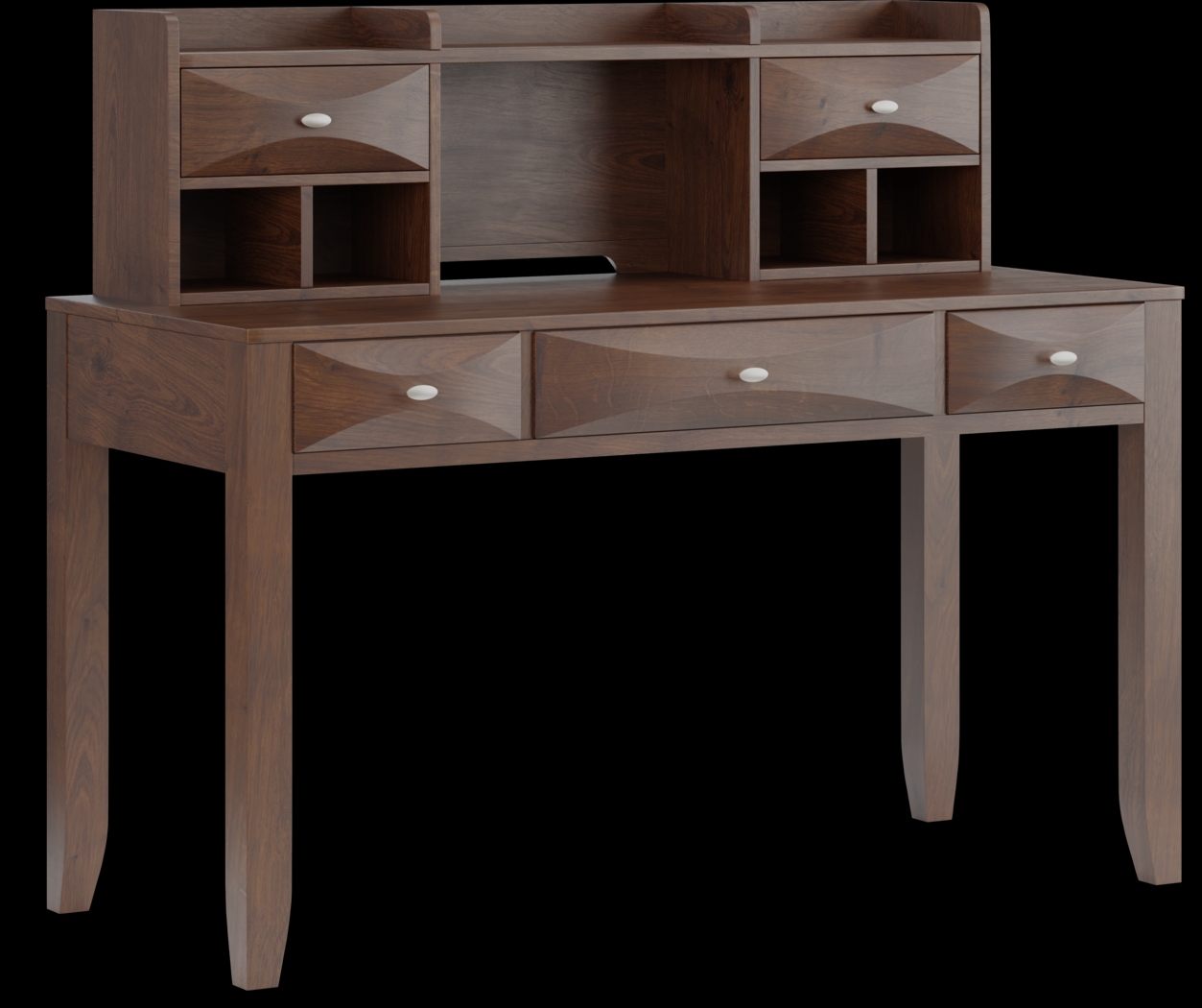 Kids Ivy League 2.0 Walnut Desk and Hutch - Thumbnail - Image 1