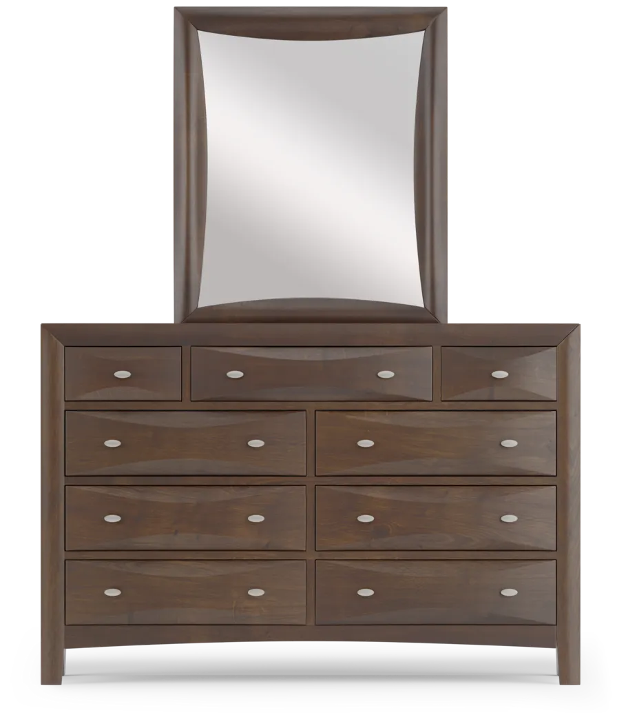 Kids Ivy League 2.0 Walnut Dresser & Mirror Set - Thumbnail - Image 2