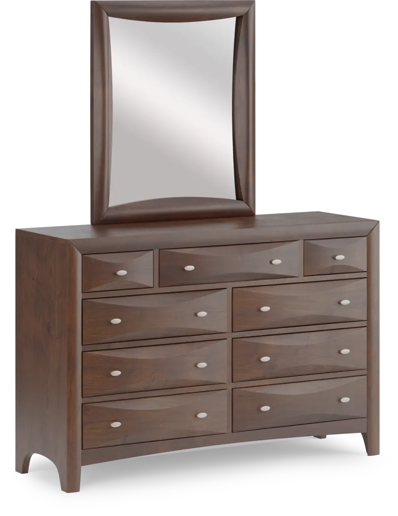 Kids Ivy League 2.0 Walnut Dresser & Mirror Set - Thumbnail - Image 1