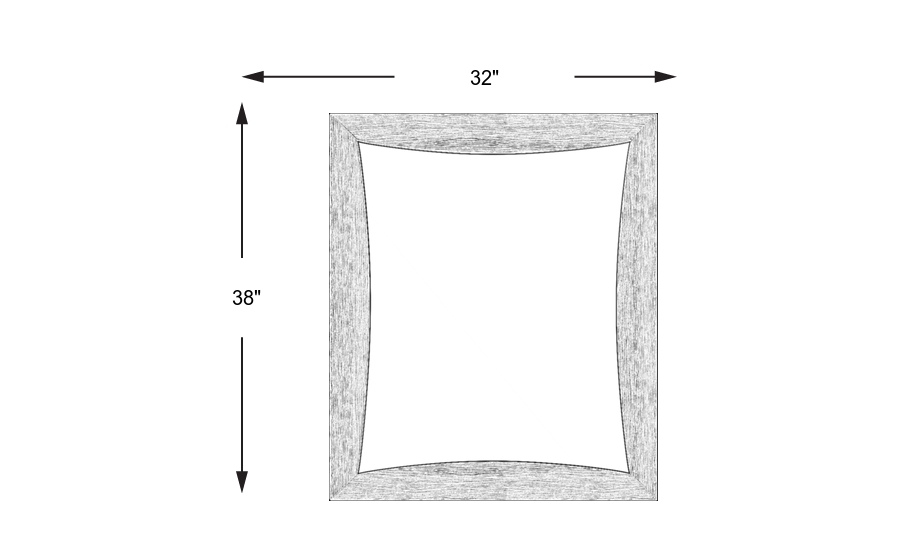 Dimension Image. Please refer to the Dimension Tab on this page for dimension details.