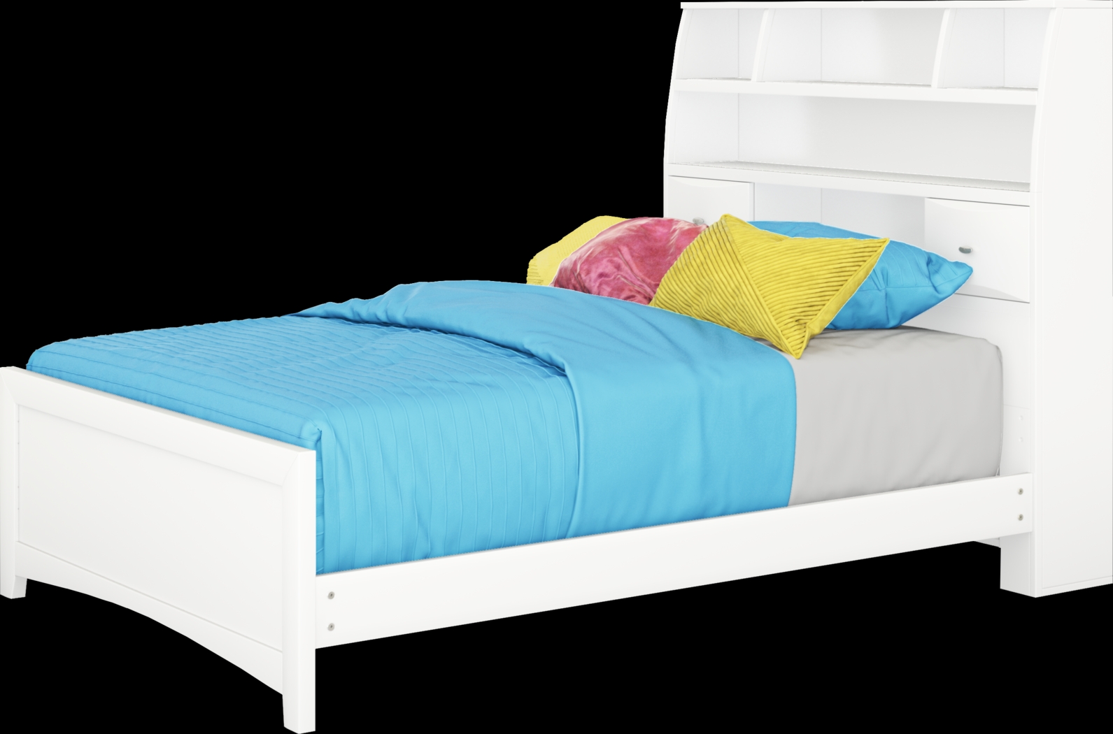 Kids Ivy League 2.0 White Full Bookcase Bed - Thumbnail - Image 1