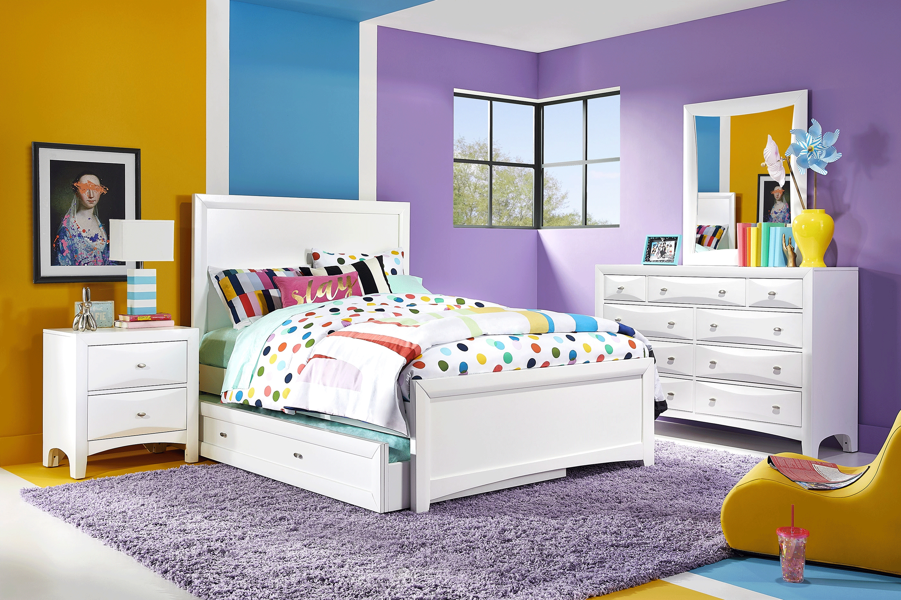 Kids Ivy League 2.0 White Full Panel Bedroom - Thumbnail - Image 1