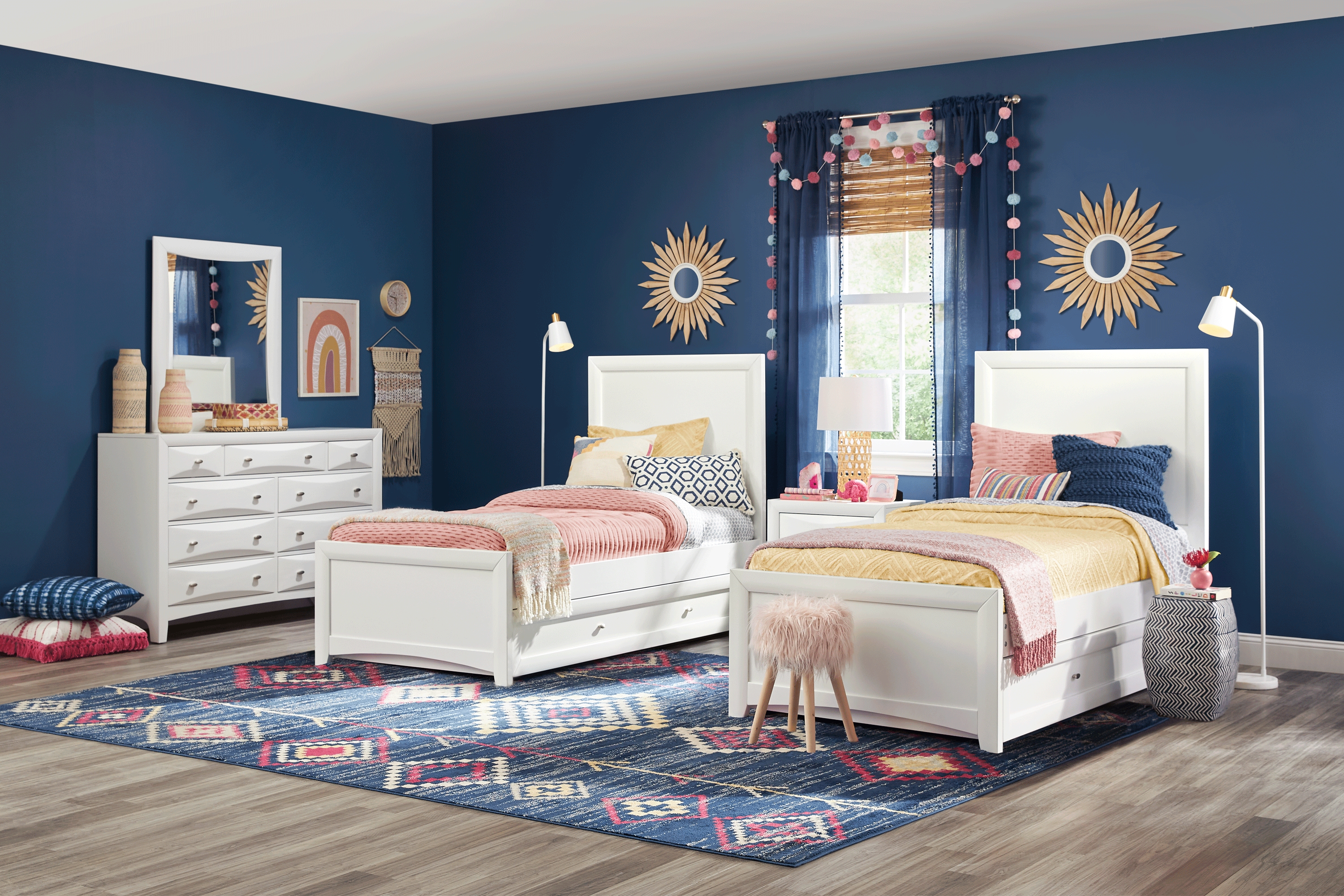 Kids Ivy League 2.0 White Twin Panel Bedroom - Thumbnail - Image 1