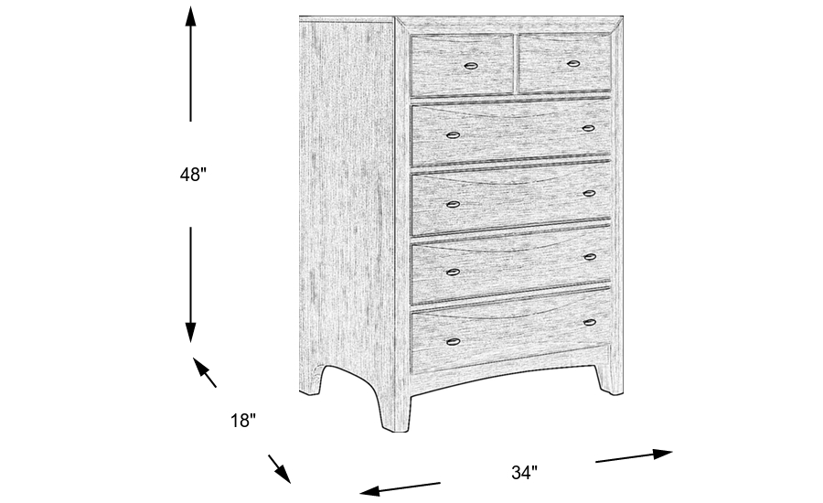 Dimension Image. Please refer to the Dimension Tab on this page for dimension details.