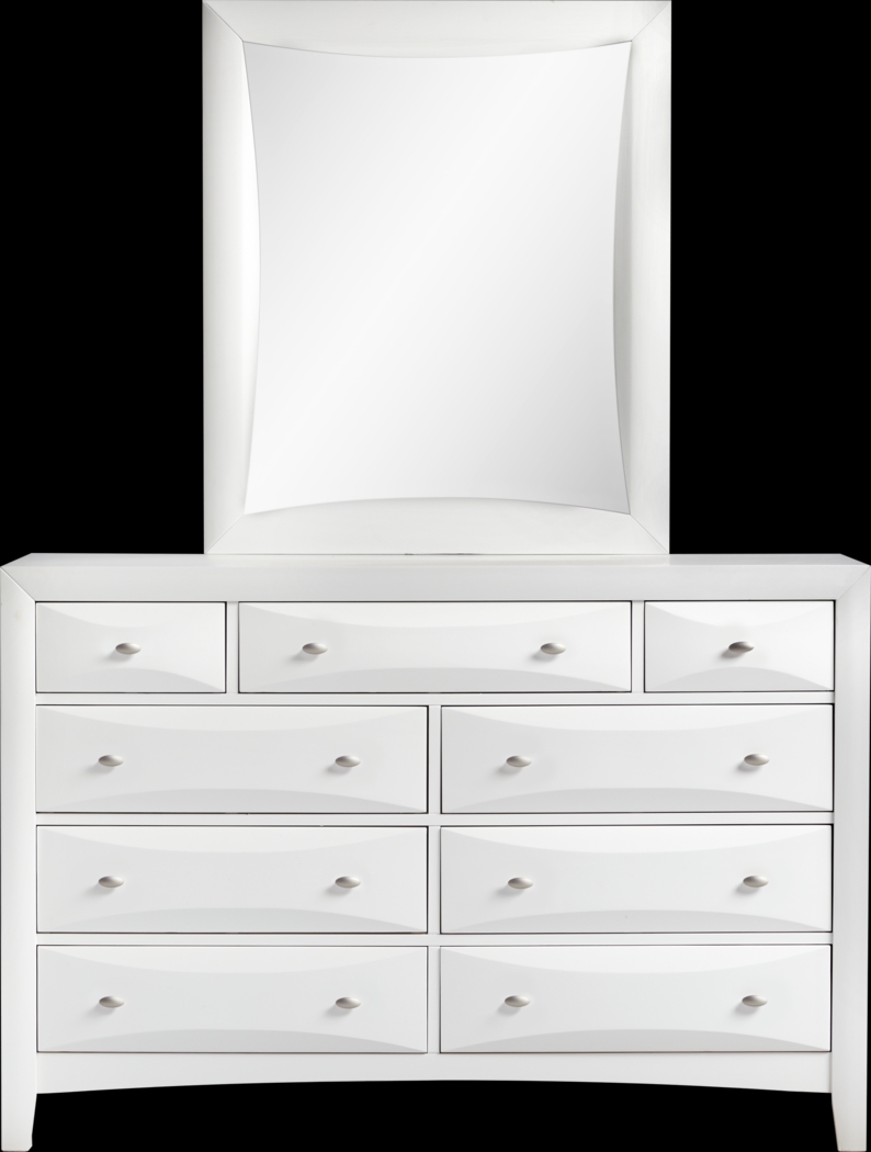 Kids Ivy League 2.0 White Dresser & Mirror Set - Thumbnail - Image 1
