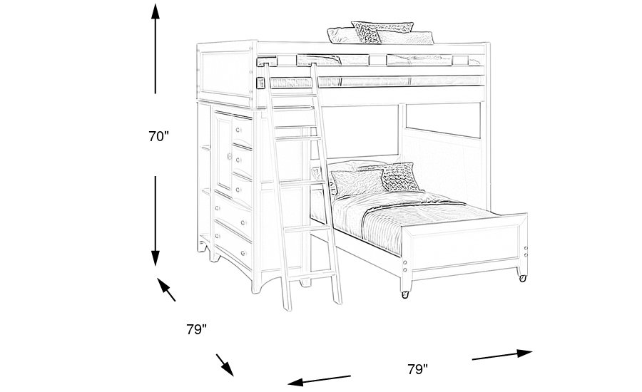 Dimension Image. Please refer to the Dimension Tab on this page for dimension details.