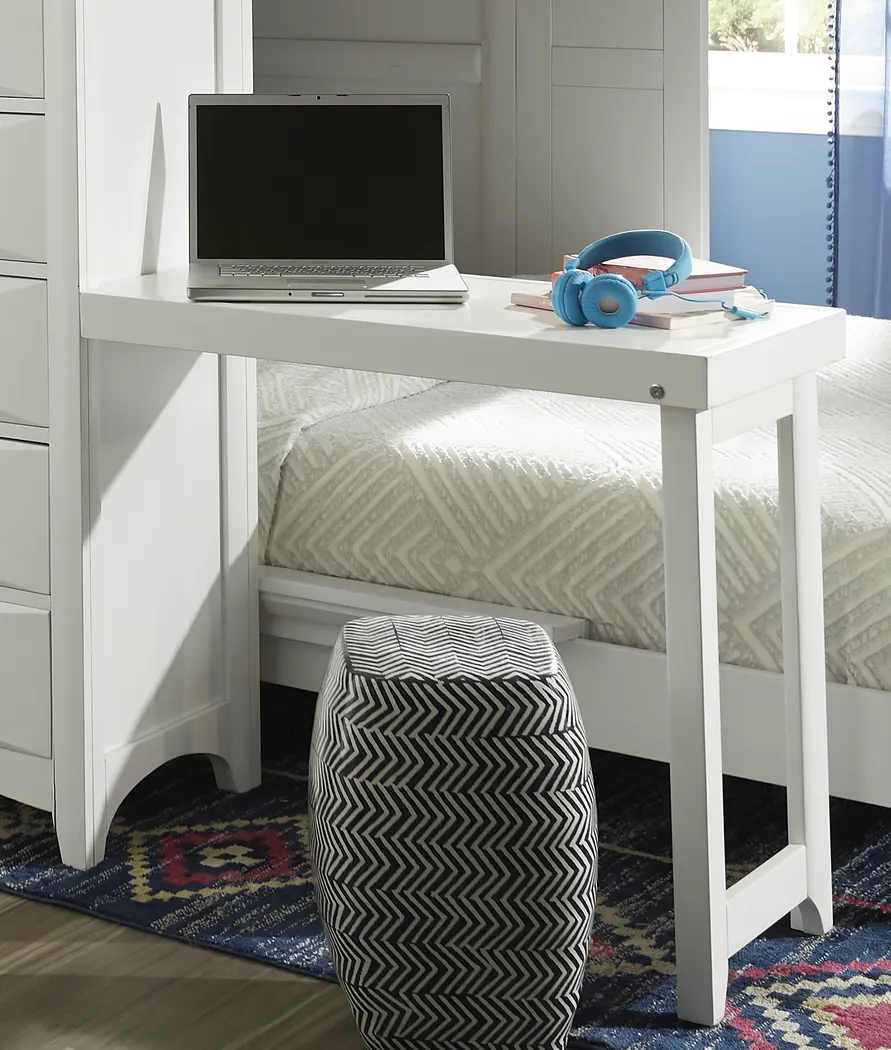 Ivy League 2.0 White Full/Twin Step Bunk with Chest, Bookcase & Desk Attachment - Image 6