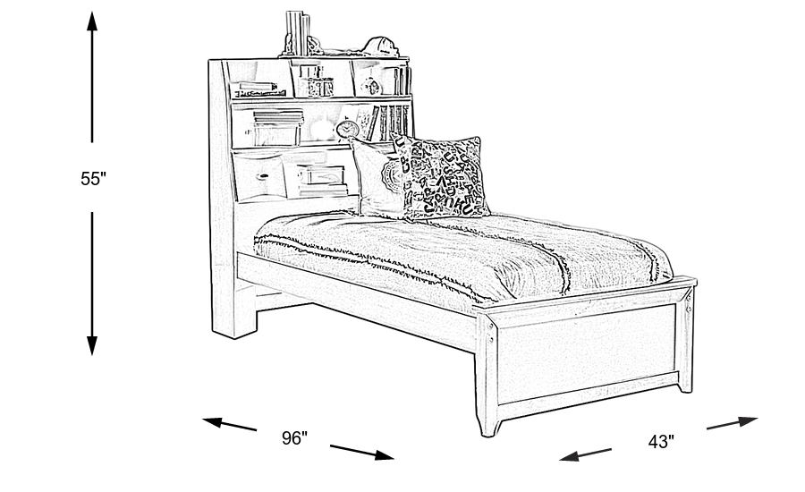 Dimension Image. Please refer to the Dimension Tab on this page for dimension details.