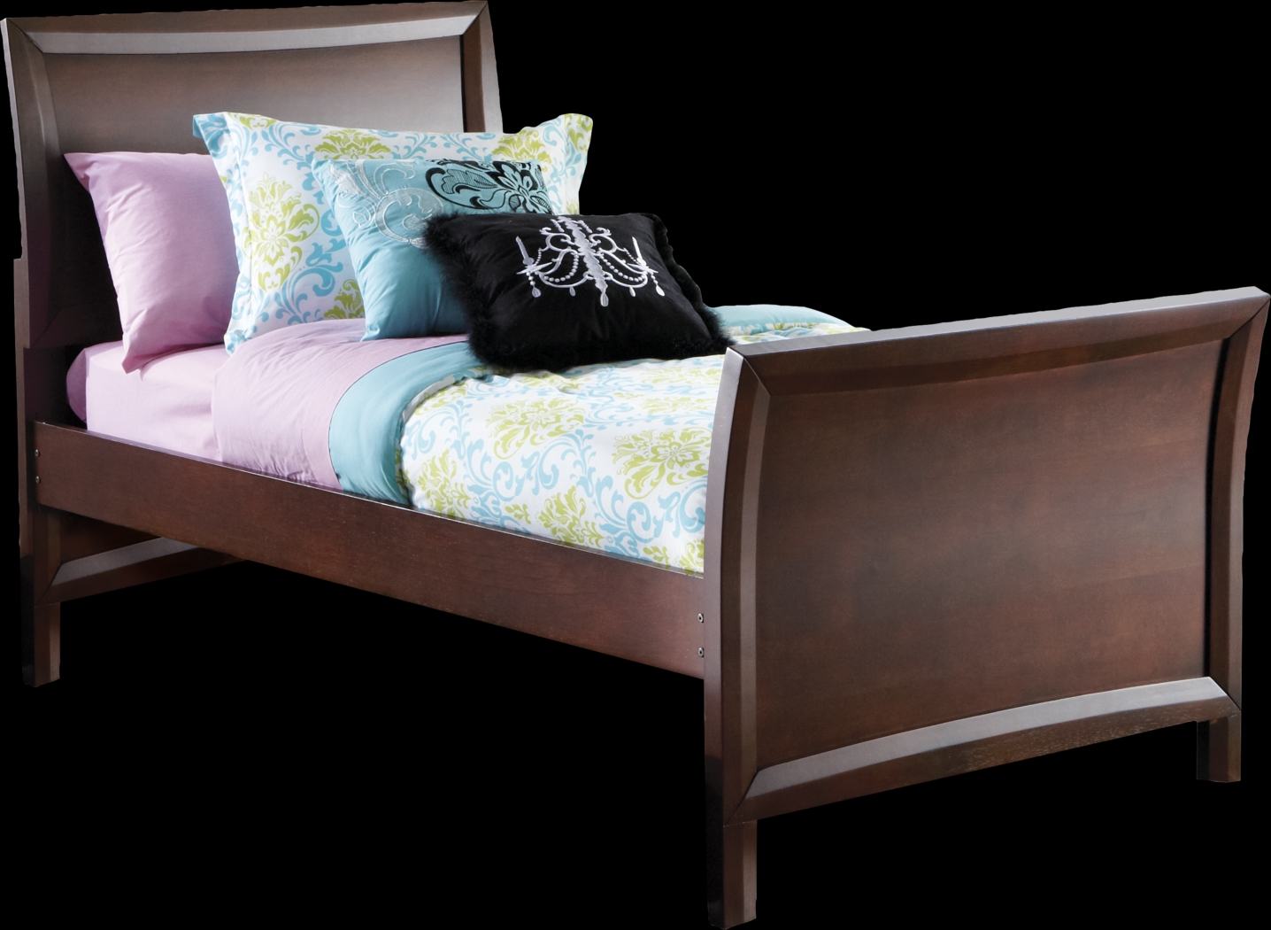 Kids Ivy League Cherry 5 Pc Twin Sleigh Bedroom - Thumbnail - Image 2