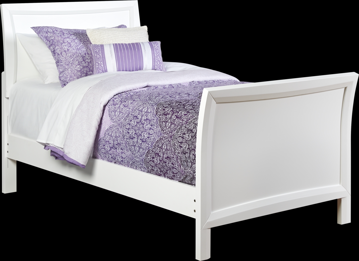 Kids Ivy League White 5 Pc Twin Sleigh Bedroom - Thumbnail - Image 2