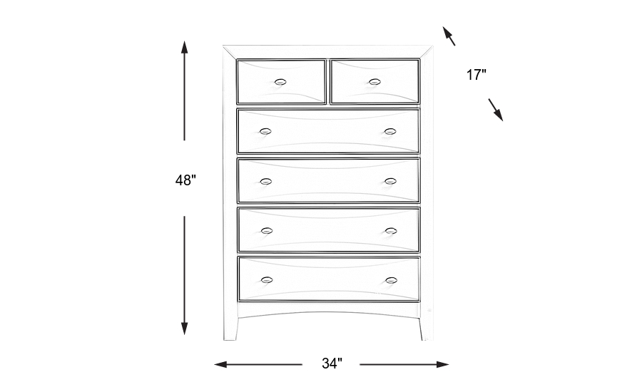 Dimension Image. Please refer to the Dimension Tab on this page for dimension details.