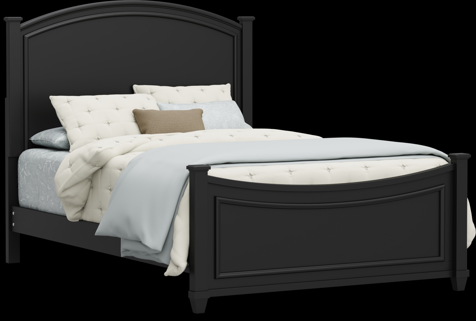 Kids Jaclyn Lane Black Full Panel Bed - Thumbnail - Image 1