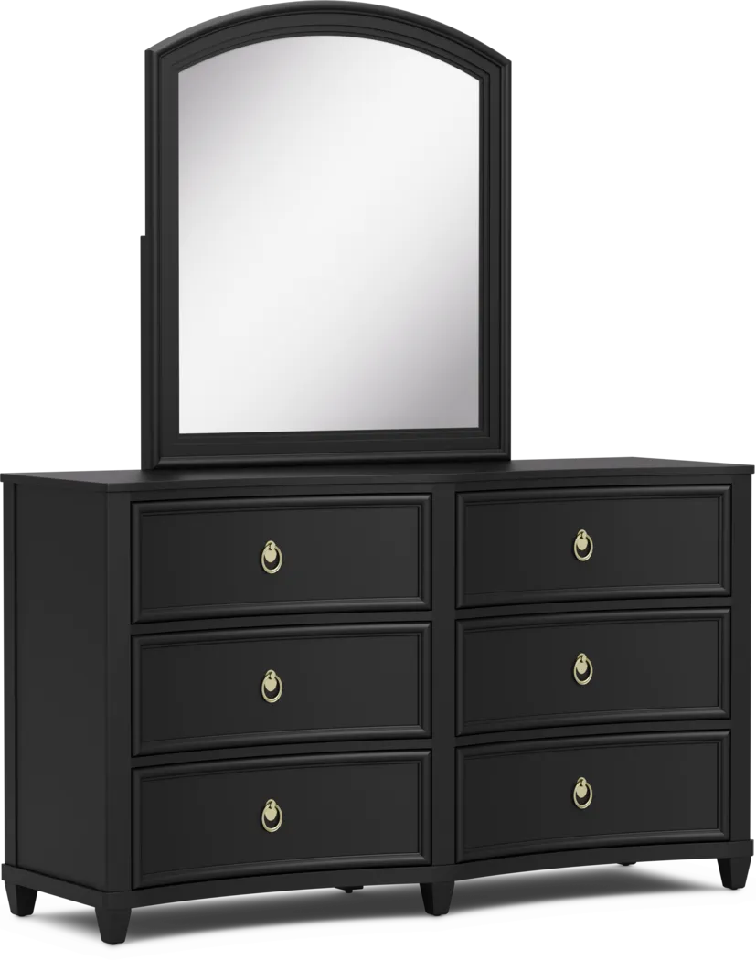 Kids Jaclyn Lane Black Dresser and Mirror - Thumbnail - Image 2