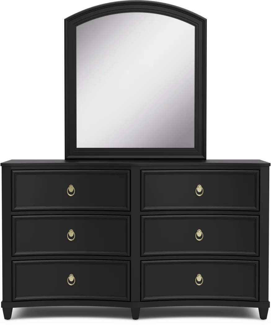 Kids Jaclyn Lane Black Dresser and Mirror - Thumbnail - Image 1